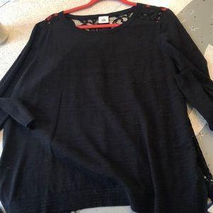 CAbi blouse with lace back